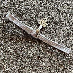 Rolf’s Vintage White Woven Belt with Enamel Buckle